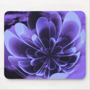 Blue Stilized Corolla Bent Up Petals Mousepad