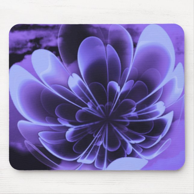 Blue Stilized Corolla Bent Up Petals Mousepad (Vorne)