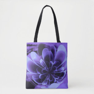 Blue Stilized Corolla Bent Up Petals Tasche