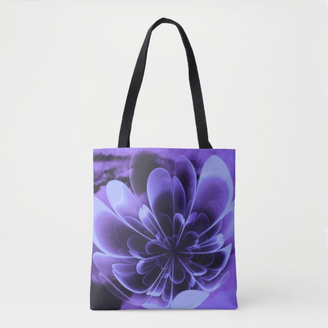 Blue Stilized Corolla Bent Up Petals Tasche (Vorderseite)