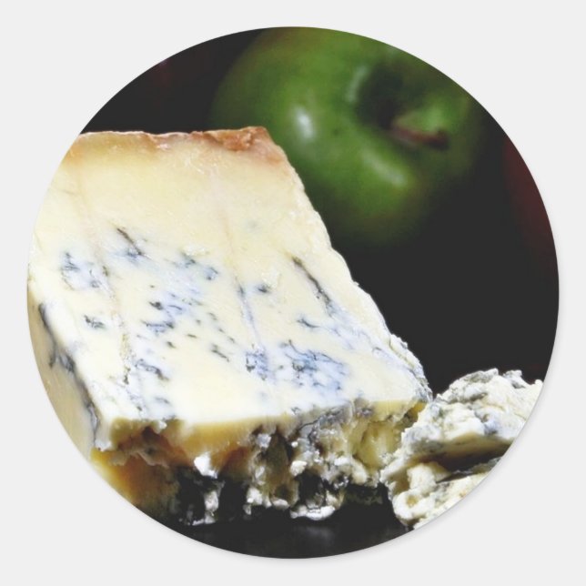 Blue Stilton Cheese Runder Aufkleber (Vorderseite)