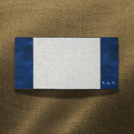 Blue Stitched Leather-Look & Desk Blotter Mat Schreibtischunterlage