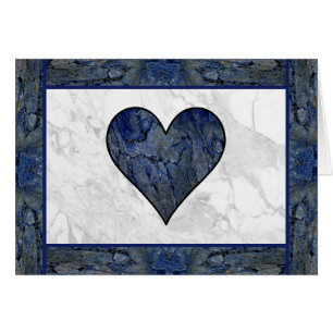 Blue Stone Heart with Poem