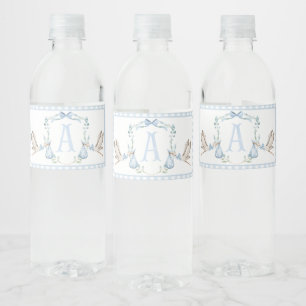 Blue Stork Baby Dusche Wasserflaschen Labels