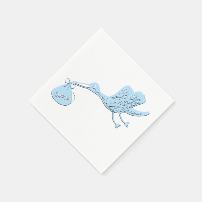 Blue Stork liefert Junge Serviette (Ecke)