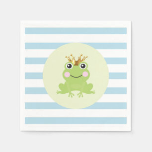 Blue Storybook Fairy Tale Frog Prince Baby Dusche Serviette