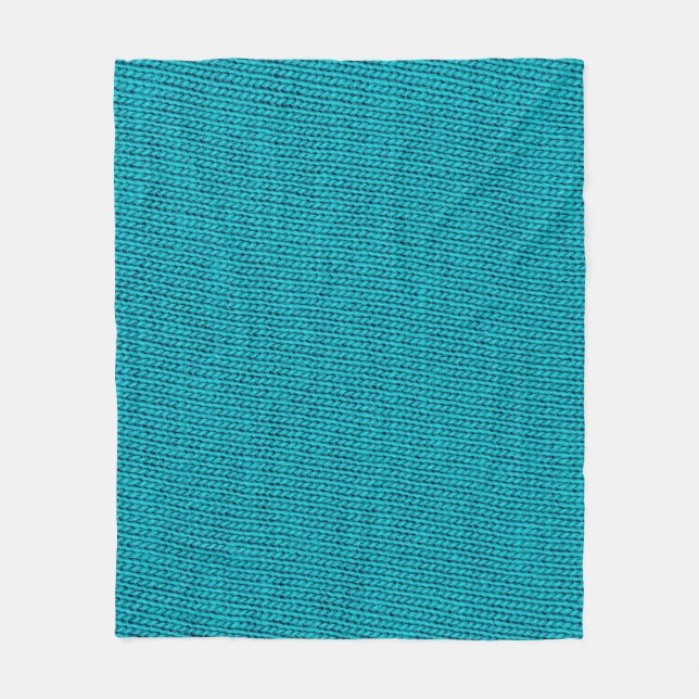 Blue Strickwoll Texture Closeup Fleecedecke (Vorderseite)
