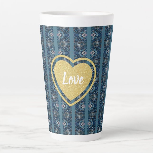 Blue Strike Latte Tasse von Poet Adiela Akoo (Vorderseite)