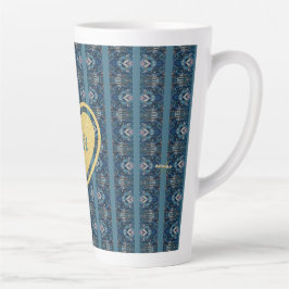 Blue Strike Latte Tasse von Poet Adiela Akoo