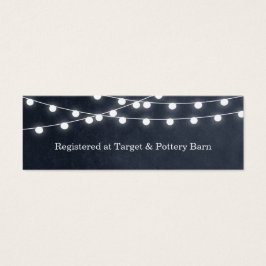 Blue String Lights Hochzeitkarte