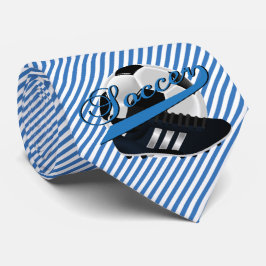 Blue Strip Soccer Player Krawatte