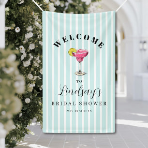 Blue Stripe Cocktail Brautparty Banner