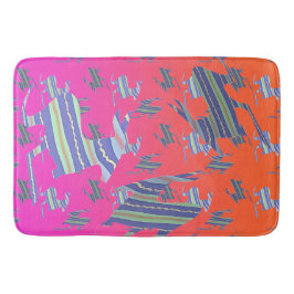 Blue Stripe Rainbow Kangaroos Badematte