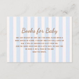Blue Stripes Books für Baby Begleitkarte