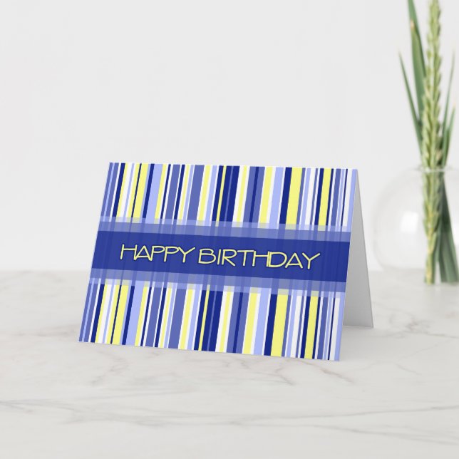 Blue Stripes Business von der Geburtskarte der Gru Karte (Vorderseite)