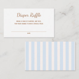 Blue Stripes Diaper Raffle Begleitkarte
