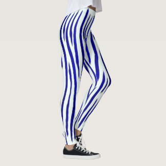 Blue Stripes Leggings