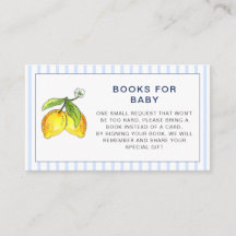 Blue Stripes Lemons Babydusche Buchungsanfrage