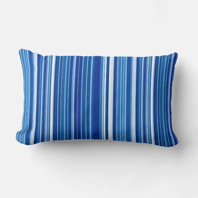 Blue Stripes Lumbar Pillow Lendenkissen (Vorderseite)