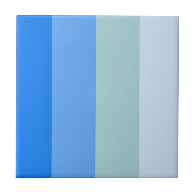 Blue Stripes Maritime Fliese (Vorderseite)