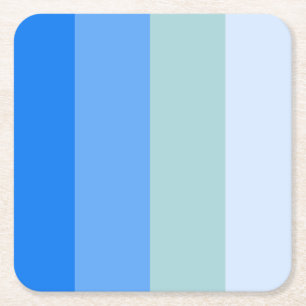 Blue Stripes Maritime Rechteckiger Pappuntersetzer