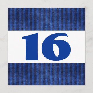 Blue Stripes Modern W864 Einladung