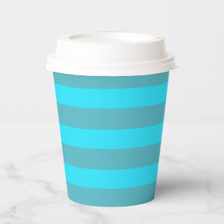Blue Stripes Sea Deep Ocean Party Elegante Pappbecher