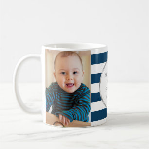 Blue Stripes Silber Foto Best Oma Weihnachten Kaffeetasse