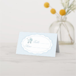 Blue Stroller Baby Boy Shower Table Numbers Platzkarte