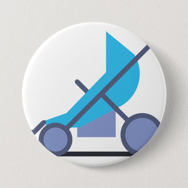 blue stroller button (Vorderseite)