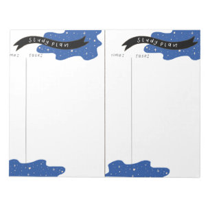 Blue Study Plan Notizblock