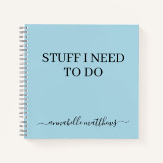 Blue Stuff muss ich tun, um Notebook-Liste zu mach Notizbuch