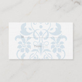 Blue Subtle Damask Hochzeiten Platzkarten