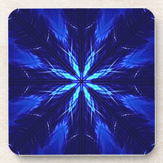 Blue Suede Star Design Getränkeuntersetzer (Vorderseite)