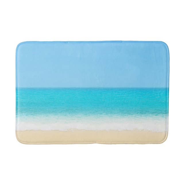 Blue Summer Beach Badematte (Vorderseite)