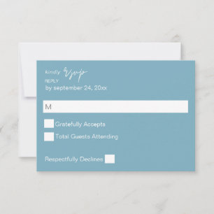 Blue Summer MOD Calligraphy no Mehlal UAWG RSVP Karte