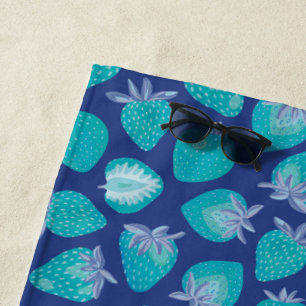 Blue Summer Strawberry Fruchtstrandtuch Strandtuch