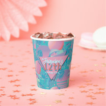 Blue Summer Vaporwave Sunset Geburtstag