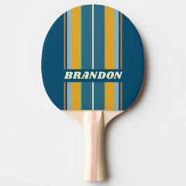 Blue Sun Board Stripes with Name Tischtennis Schläger