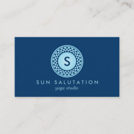 BLUE SUN LOGO MONOGRAM III für YOGA STUDIO Visitenkarte