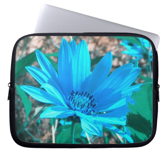 Blue Sunflower Laptop Sleeve (Vorderseite)