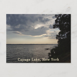 Blue Sunset Cayuga Lake Postkarte