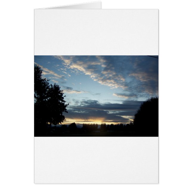 Blue Sunset Dreams Grußkarte (Vorne)
