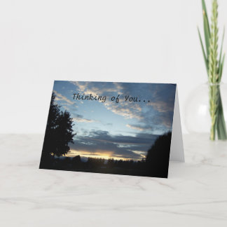 Blue Sunset Dreams "Thinking Your" Card Karte