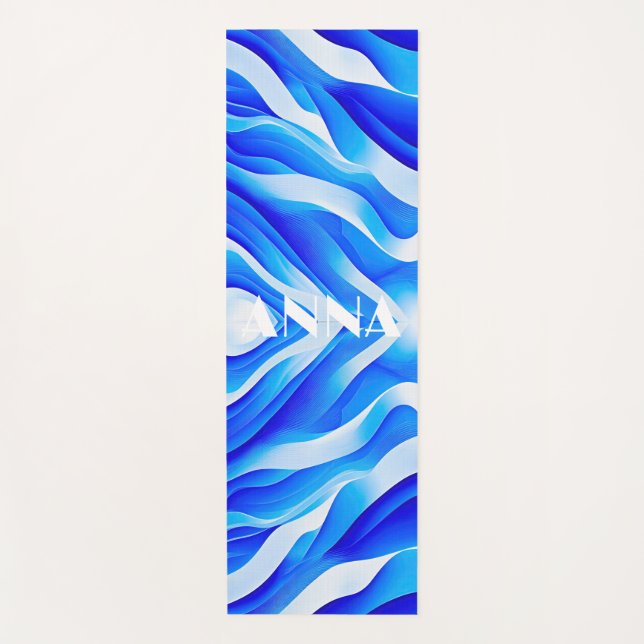 BLUE SUPER WAVES YOGAMATTE (Vorderseite)