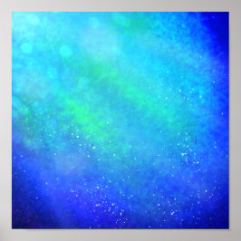 Blue Supernova - Die lebendige digitale Kunstdruck Poster