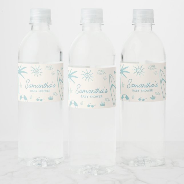 Blue Surf Baby on Board Baby Dusche (Flaschen)