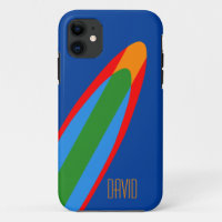Blue Surfboard Design iPhone Surfthema