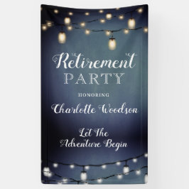 Blue Surprise Retirement Party Banner