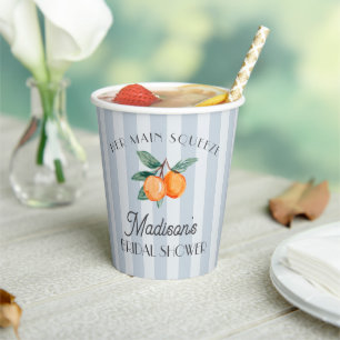 Blue Süsse Main Squeeze Citrus Brautparty Pappbecher
